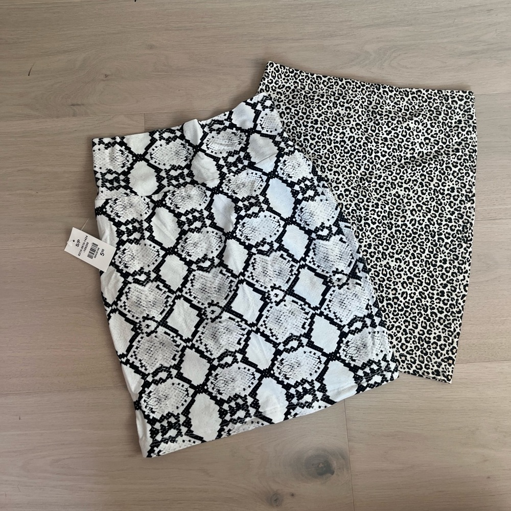 Animal print skirts